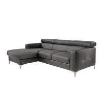 Ecksofa Sammy Graubraun - Chromfarben/Graubraun, Design, Textil (169/226cm) - Livetastic