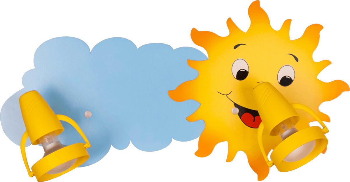 Kinderwandleuchte 5226208 Sonne3 2-Fl - Blau/Gelb, Basics, Holzwerkstoff/Kunststoff (47/23/16cm)