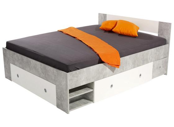 Bett Azurro 140x200 Beton - Hellgrau/Weiß, MODERN, Holzwerkstoff (204/75/145cm) Bett Azurro 140x200 Beton - Hellgrau/Weiß, MODERN, Holzwerkstoff (204/75/145cm)