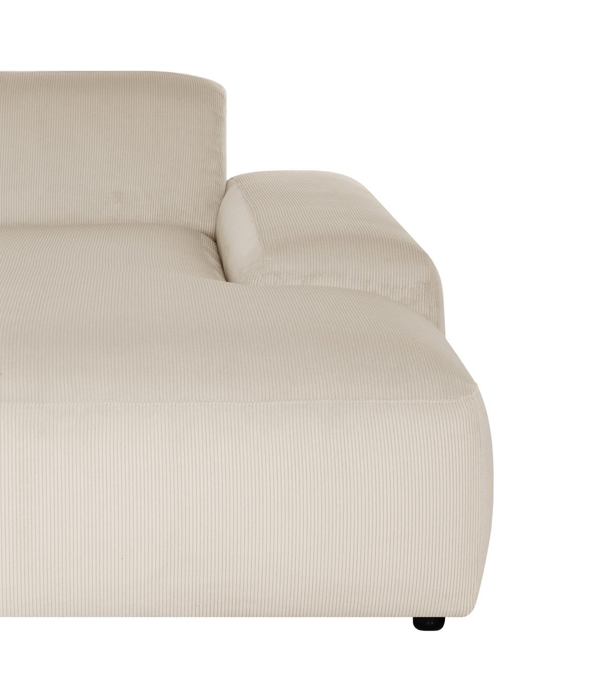 ECKSOFA Hannah Beige S: 304x200cm - Beige/Schwarz, Design, Textil (304/200cm) - MID.YOU