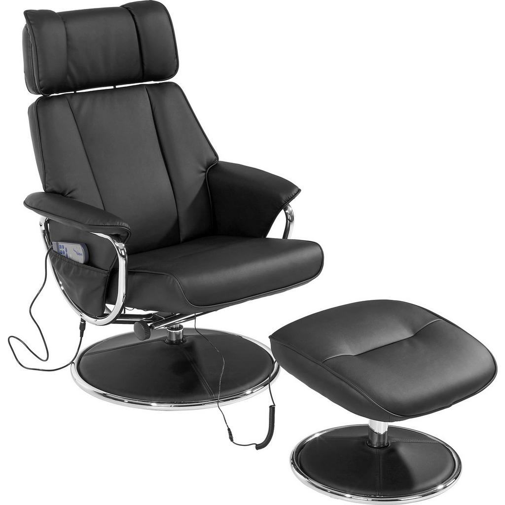 Fernsehsessel mit Massagefunkt. Paloma Lederlook Schwarz