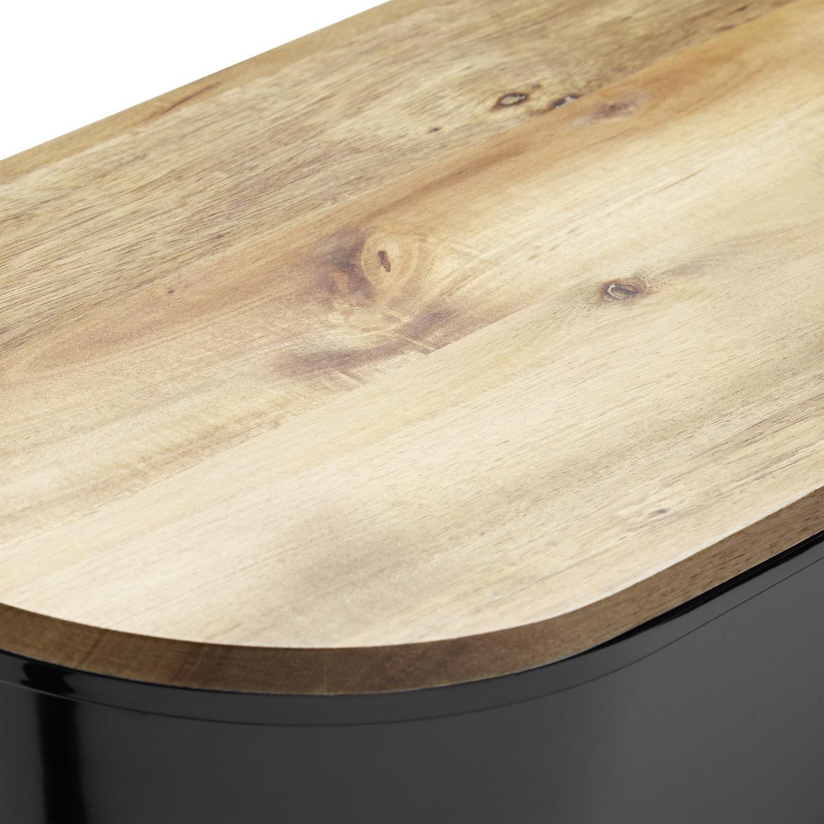 Brotbox Echtwerk Fresh - Schwarz/Akaziefarben, Trend, Holz/Kunststoff (37/21,5/17,2cm) - Echtwerk