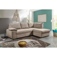 Rozkládací sedací souprava BYBLOS, pravé provedení - barvy stříbra/světle šedá, Moderní, textil/plast (240/170cm)