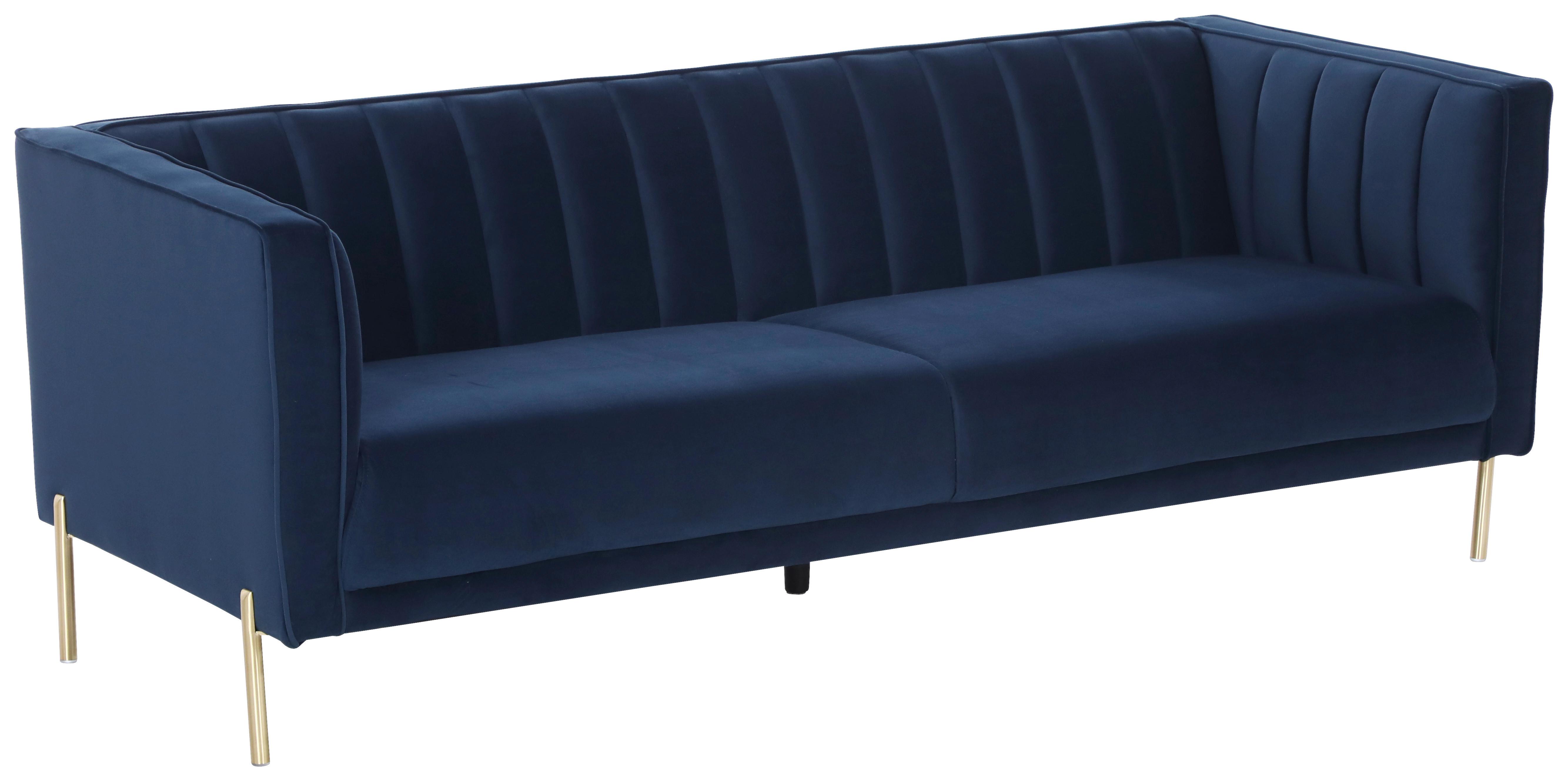 Háromüléses Kanapé Sono - kék, Design, textil (204/75/85cm) - Livetastic