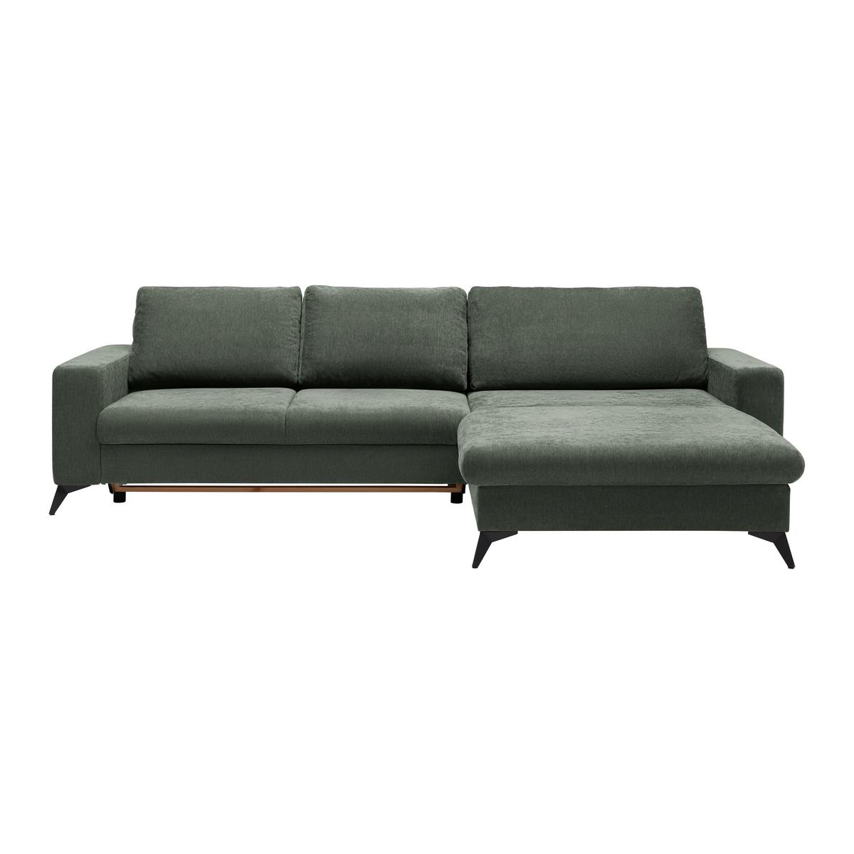Rohová sedačka SUNNY, obojstranná, sivozelená - sivozelená, Modern, textil (290/87/178cm) - Mömax