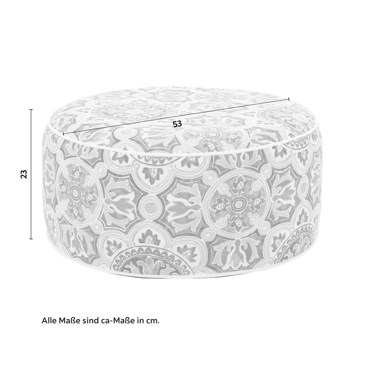 SEDACÍ VENKOVNÍ PODUŠKA CASSY - modrá/vícebarevná, Moderní, textil (53/23/53cm) - Bessagi Garden