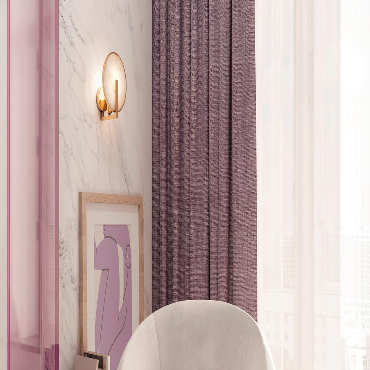 Wandleuchte Marmo - Goldfarben, Trend, Stein/Metall (12.5/21/19cm) - MAYTONI