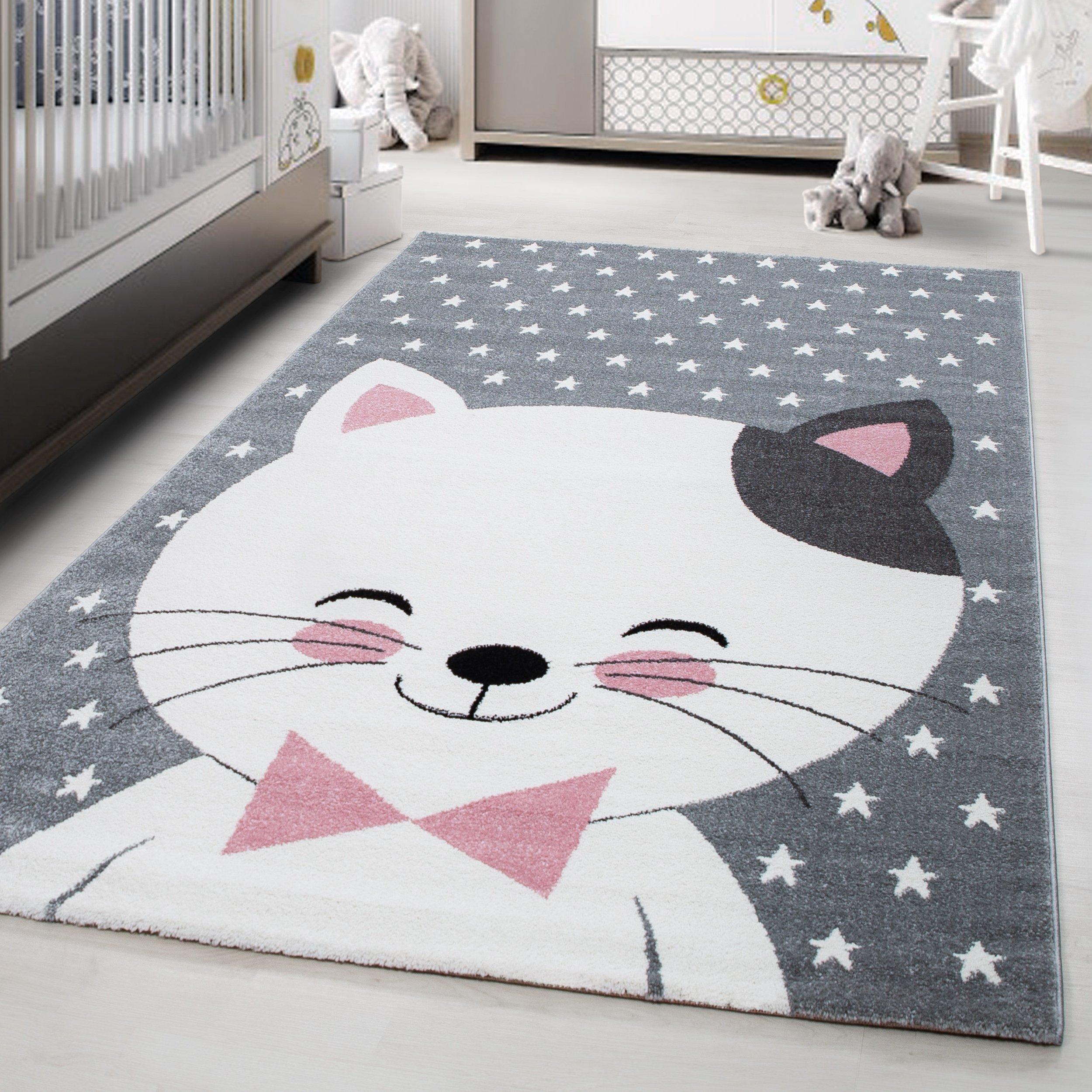 Detský koberec 160x230 cm - pink/sivá, Trend, textil (160/230cm) - Ben'n'jen