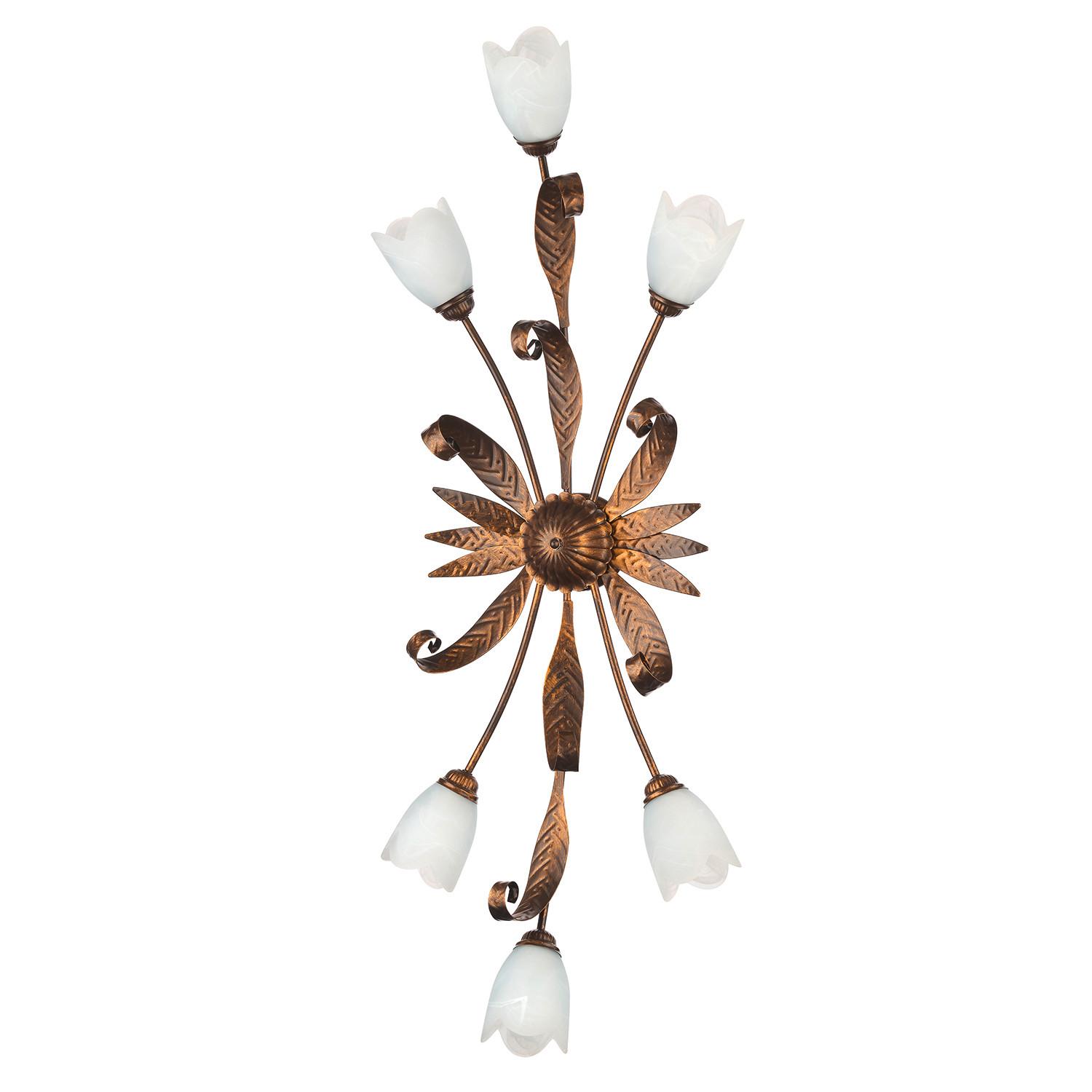 Deckenleuchte 4240/Pl6 - Bronzefarben, KONVENTIONELL, Glas/Metall (40/110cm)