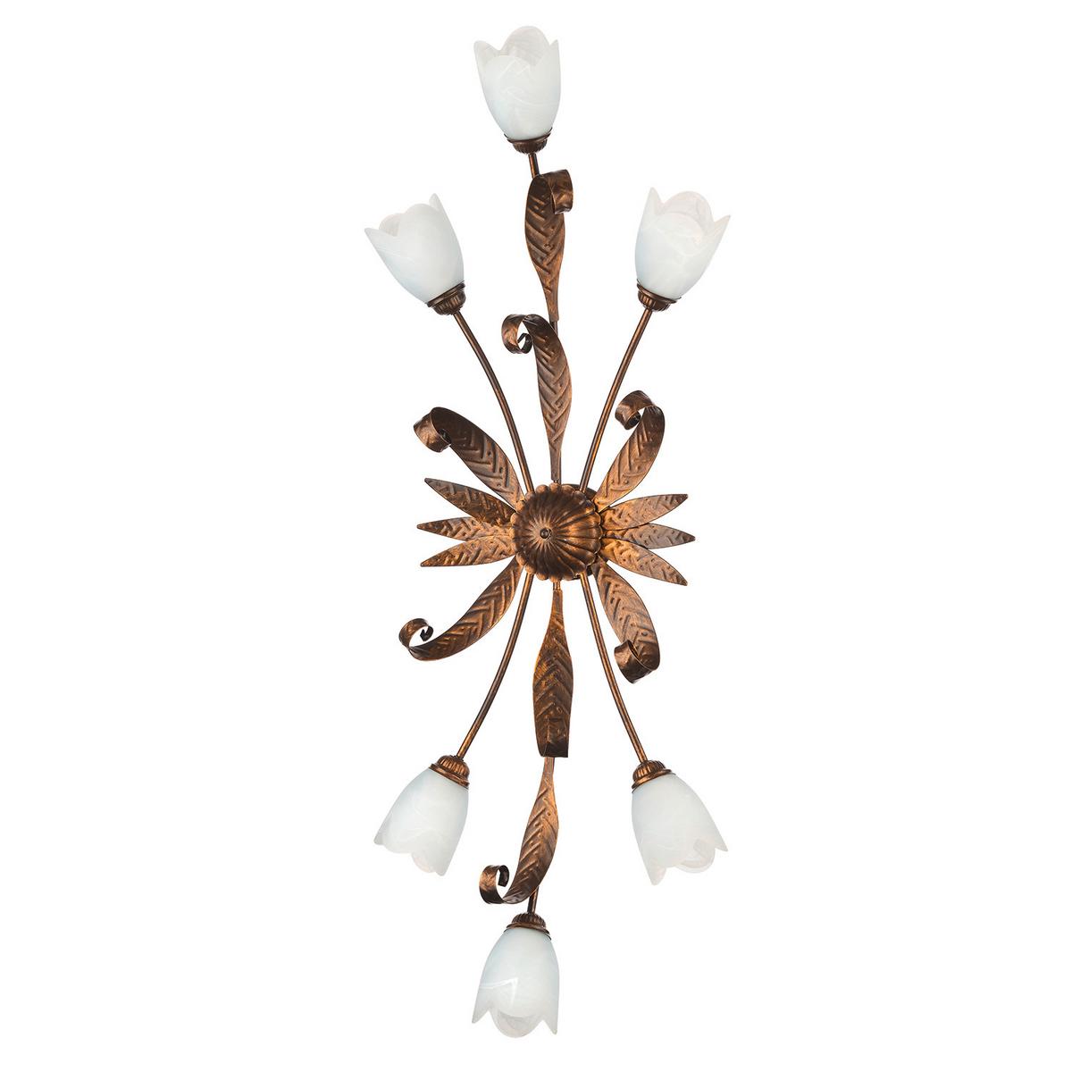 Deckenleuchte 4240/Pl6 - Bronzefarben, KONVENTIONELL, Glas/Metall (40/110cm)