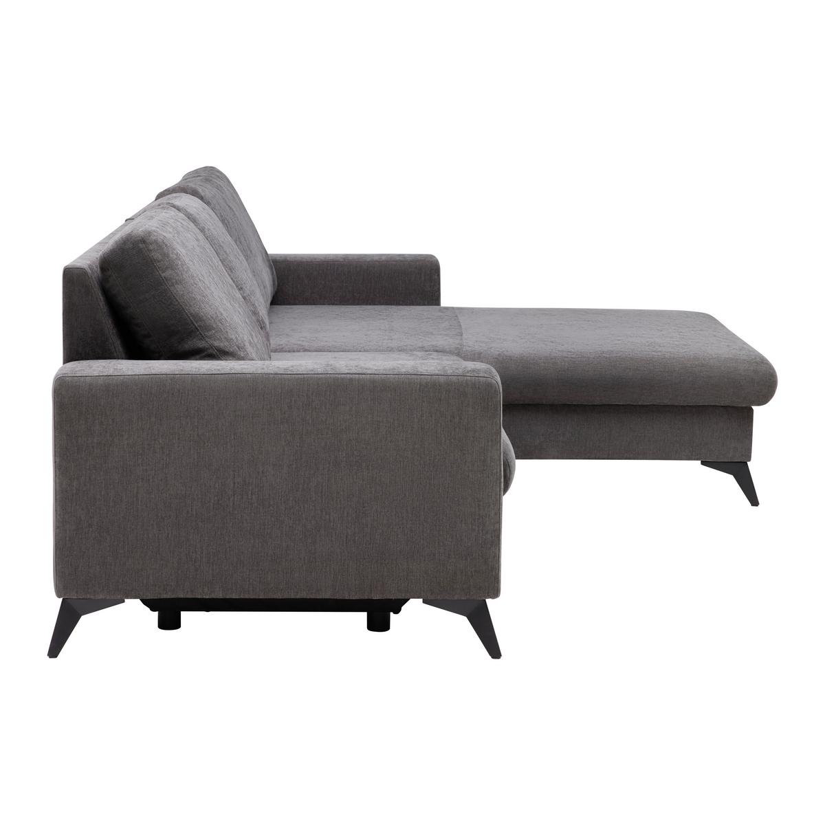 Sedací souprava SUNNY, oboustranná, šedá - šedá, Moderní, textil (290/87/178cm) - Mömax