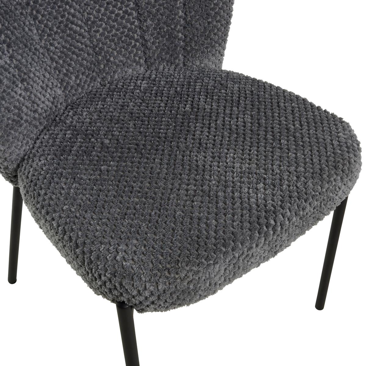 Stuhl Paris - Schwarz/Grau, LIFESTYLE, Holz/Textil (55/79/59cm) - Livetastic
