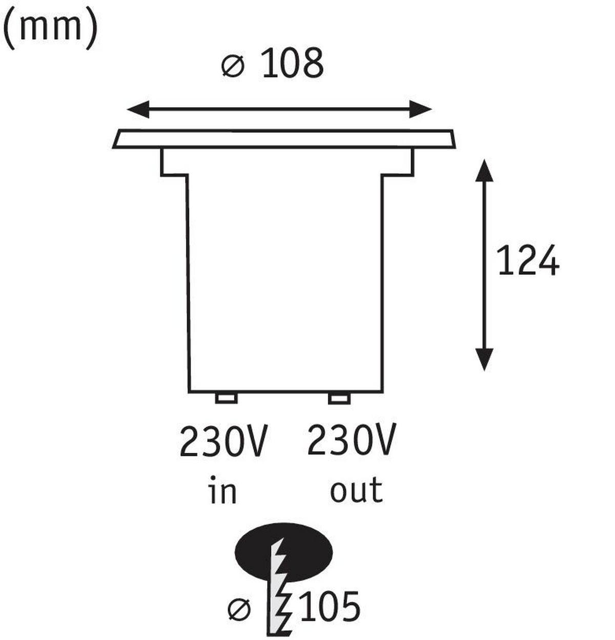 Led Außenleuchte 3,5 Watt Metall - Edelstahlfarben, Basics, Metall (10,8cm) - Paulmann