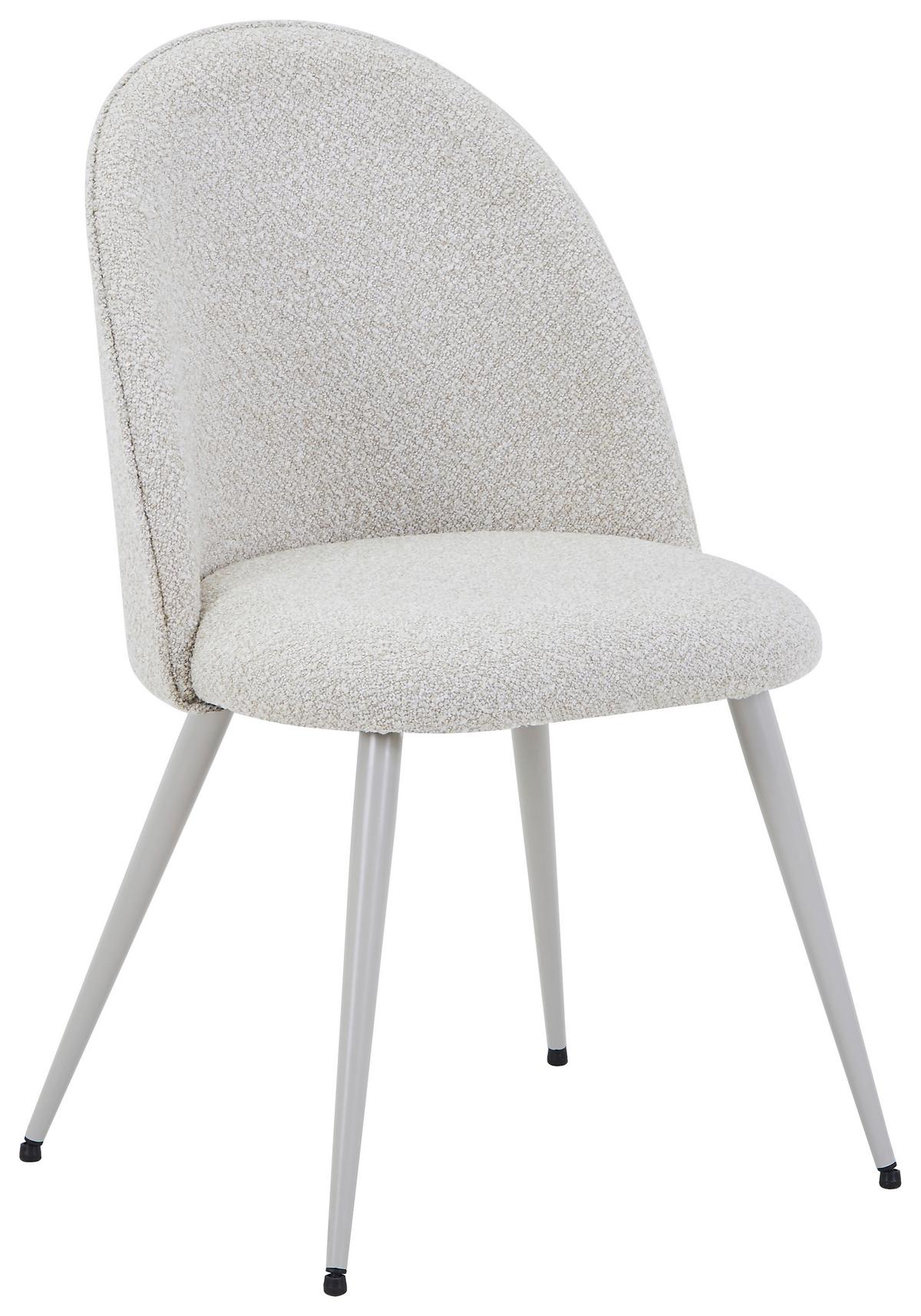 Vierfußstuhl Wando Textil Beige Gepolstert - Beige, Trend, Textil/Metall (53/84/54cm)