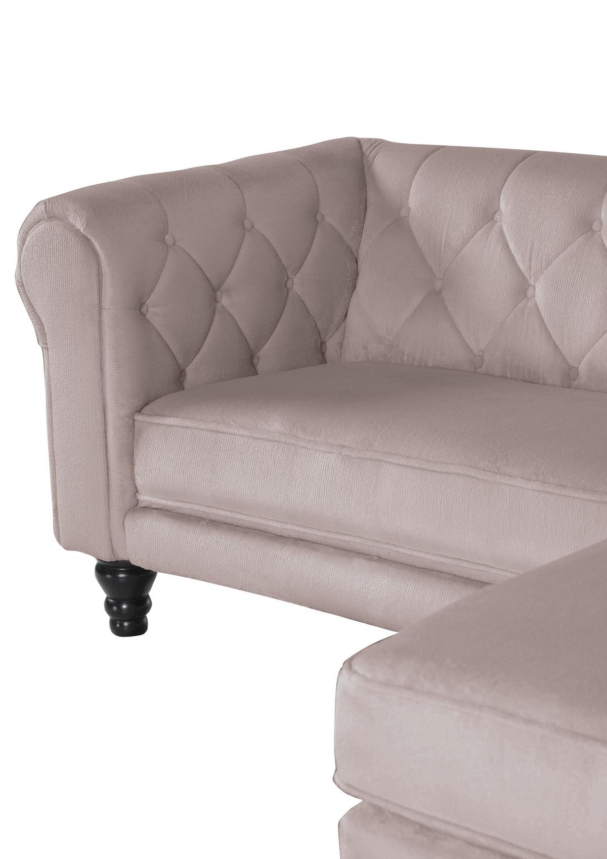 Ecksofa Jonte Beige S: 260x160 cm - Dunkelbraun/Beige, Design, Textil (260/160cm) - MID.YOU
