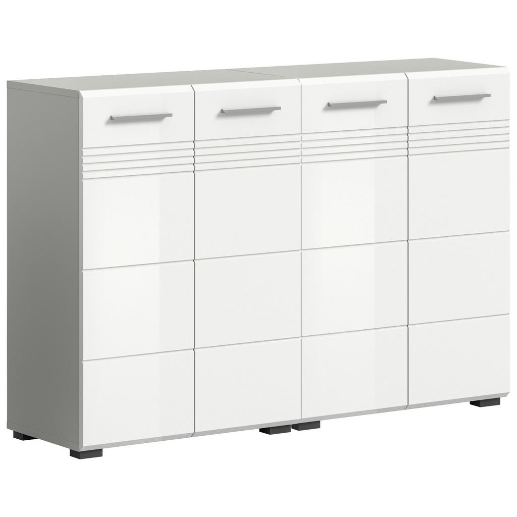 Midischrank Copa Grau Weiß Hg B: 120 cm