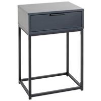Noční stolek ILVA černá/antracitová - černá/antracitová, Konvenční, kov/kompozitní dřevo (40/60/28cm)