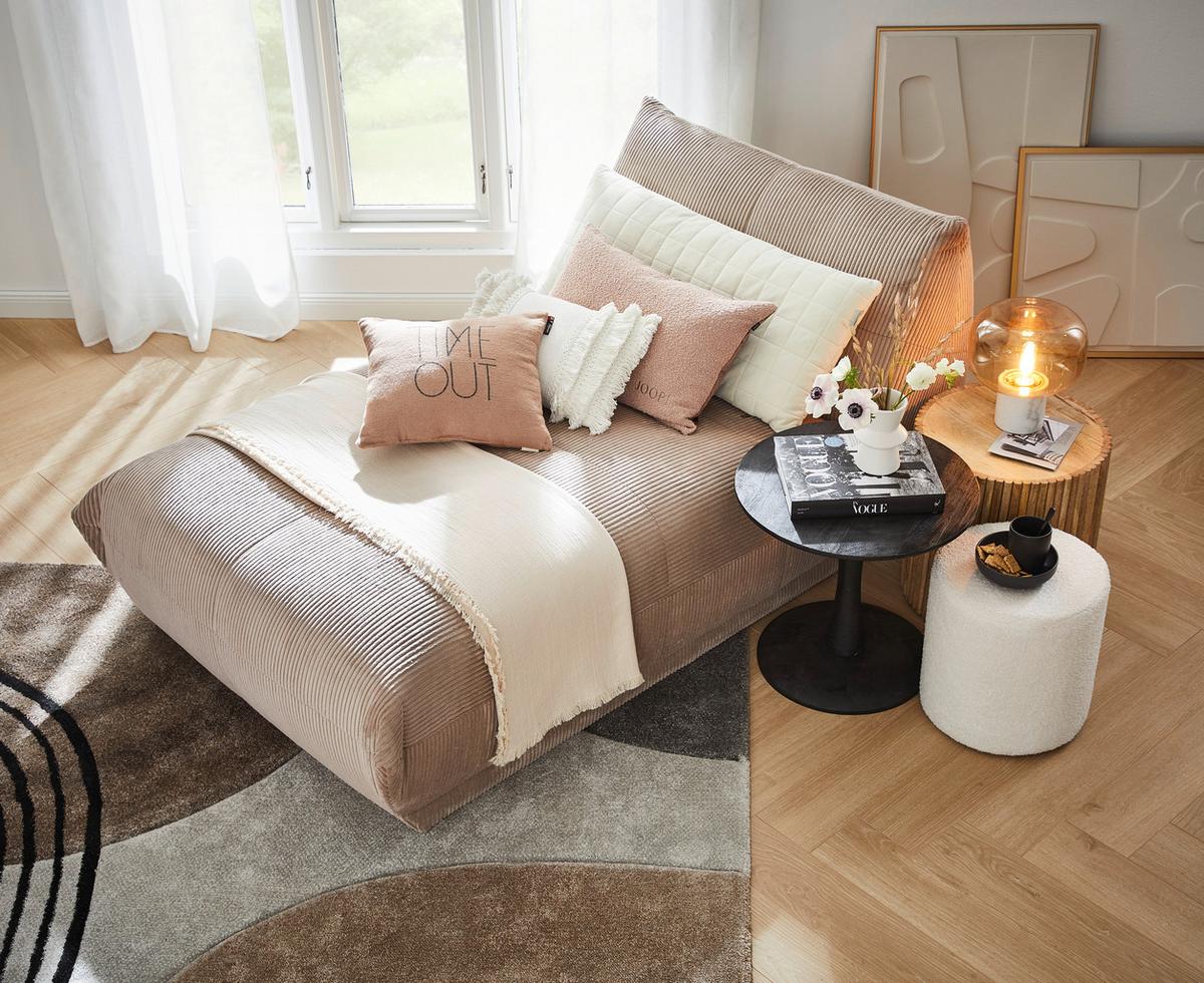 Modul Sofa Giselle Ottomane B: 105 Cm Taupe - Taupe, Trend, Textil (105/80/185cm) - Livetastic