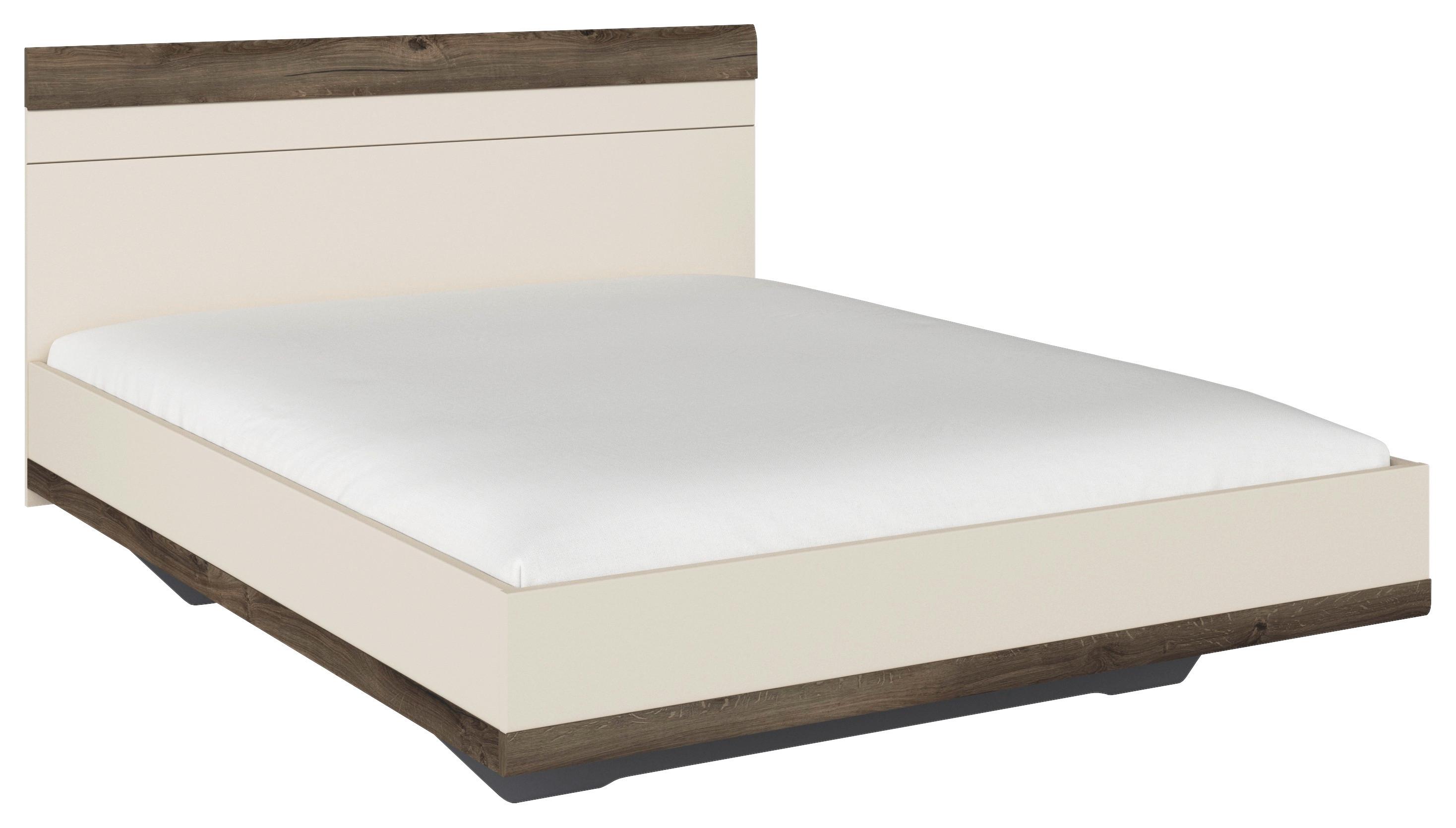 Bett Sajo-extra Champagner/ Atlantik Oak 160x200 Cm - Trend, Holzwerkstoff (160/200cm)