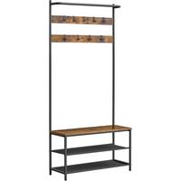 PREDSIEŇOVÝ NÁBYTOK RUSTIC HNEDÁ, KOV ČIERNY - hnedá/čierna, Modern, kov/kompozitné drevo (84/180/32,2cm) - MID.YOU
