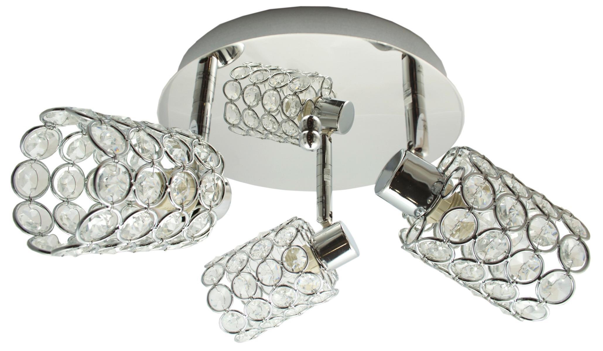 Deckenleuchte 98-00125 York - Chromfarben/Transparent, KONVENTIONELL, Glas/Metall (44/17cm)