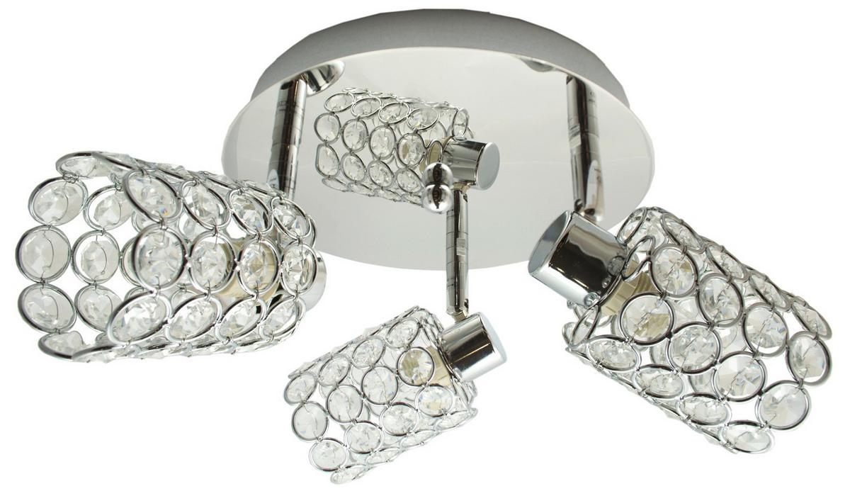 Deckenleuchte 98-00125 York - Chromfarben/Transparent, KONVENTIONELL, Glas/Metall (44/17cm)