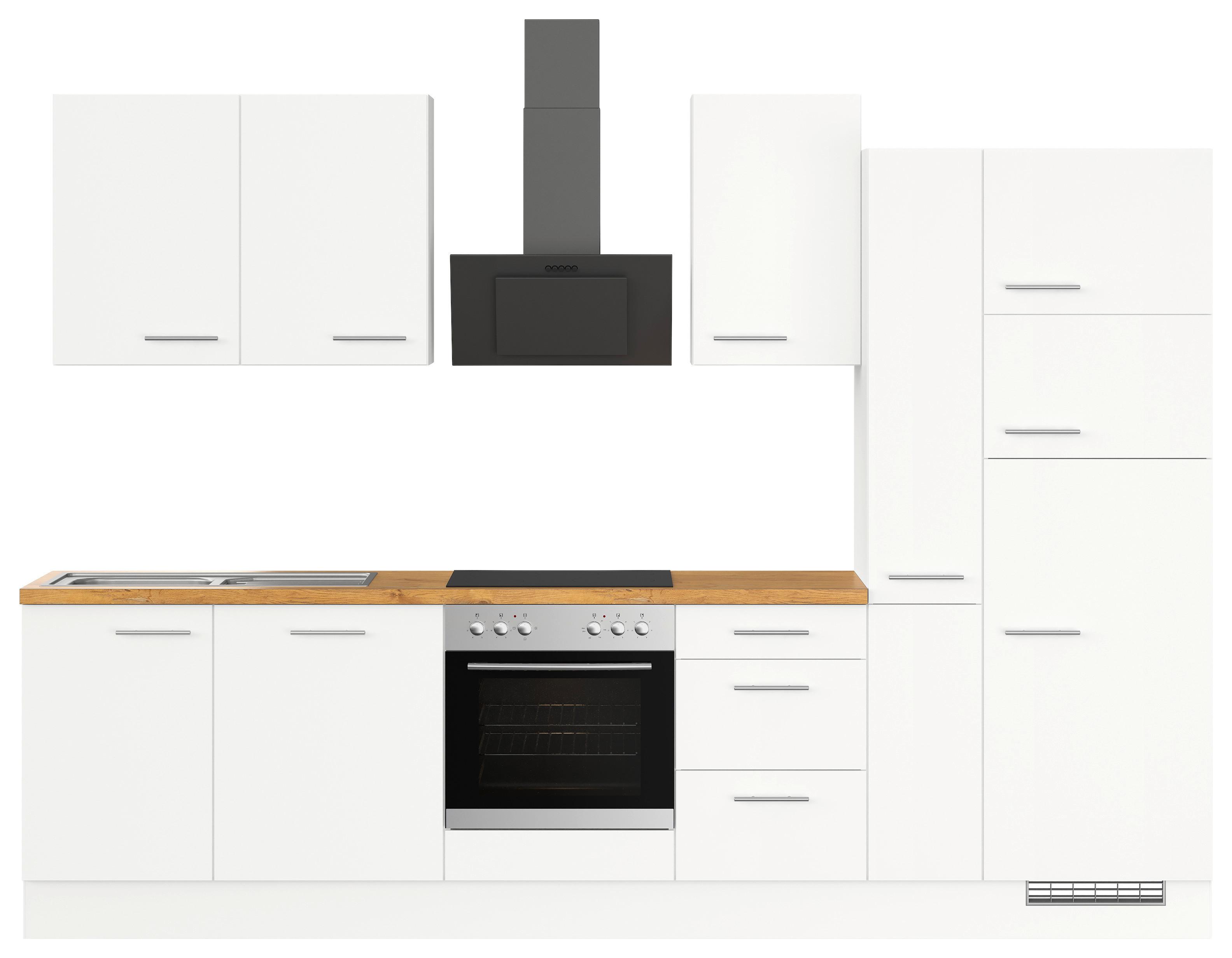 Küchenleerblock Ip1200 - Eichefarben/Weiß, Design, Holzwerkstoff (310cm) - Impuls
