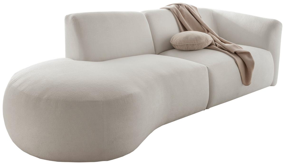 Ecksofa Jesi, Beige S: 238x107 Cm - Beige/Schwarz, MODERN, Textil (238/107cm) - Livetastic