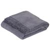 Kuscheldecke Laura Anthrazit 130x170 cm Fransen - Anthrazit, ROMANTIK / LANDHAUS, Textil (130/170cm) - James Wood