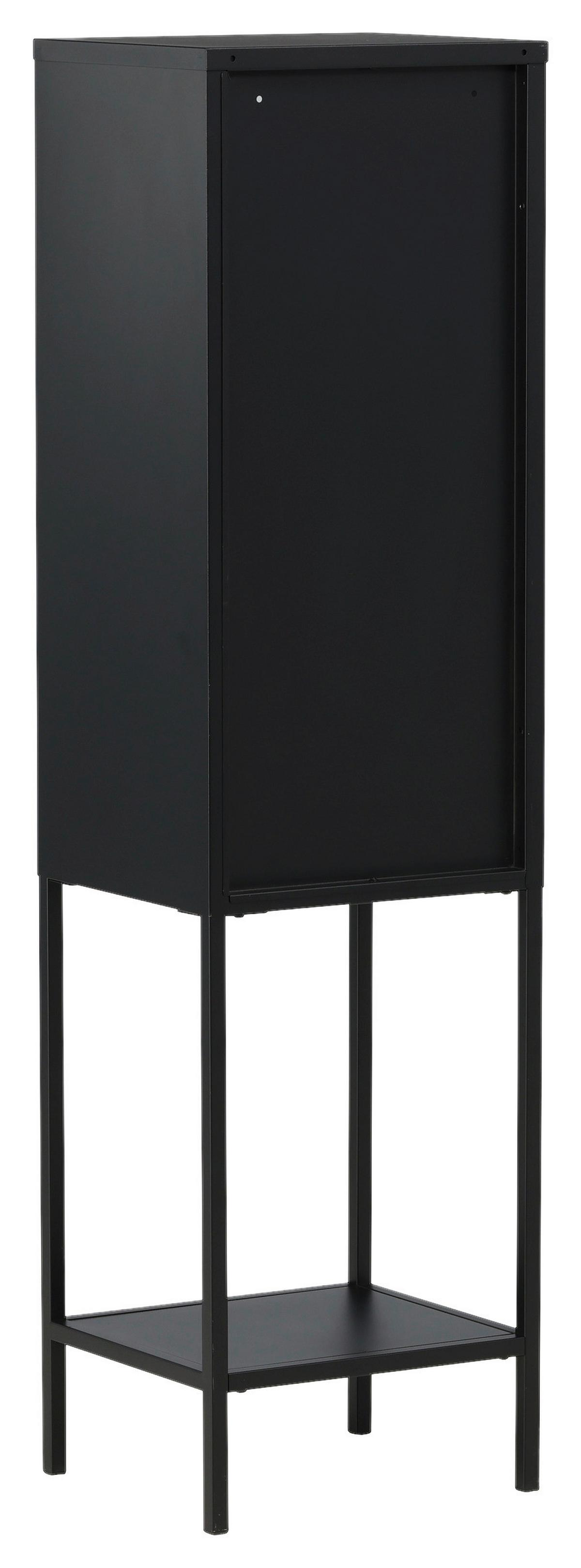 Vitrine Misha - Schwarz, Design, Metall (40.5/150/35cm) - Livetastic
