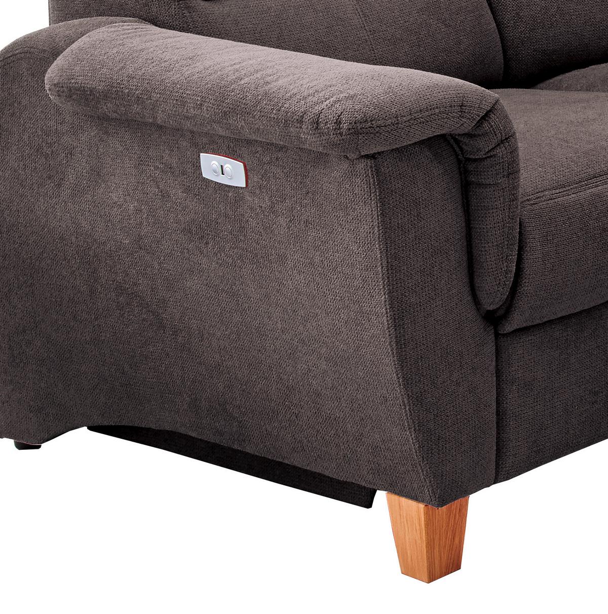 Ecksofa Parole Anthrazit S:241/238 cm - Wildeiche/Anthrazit, KONVENTIONELL, Textil (241/238cm) - Livetastic