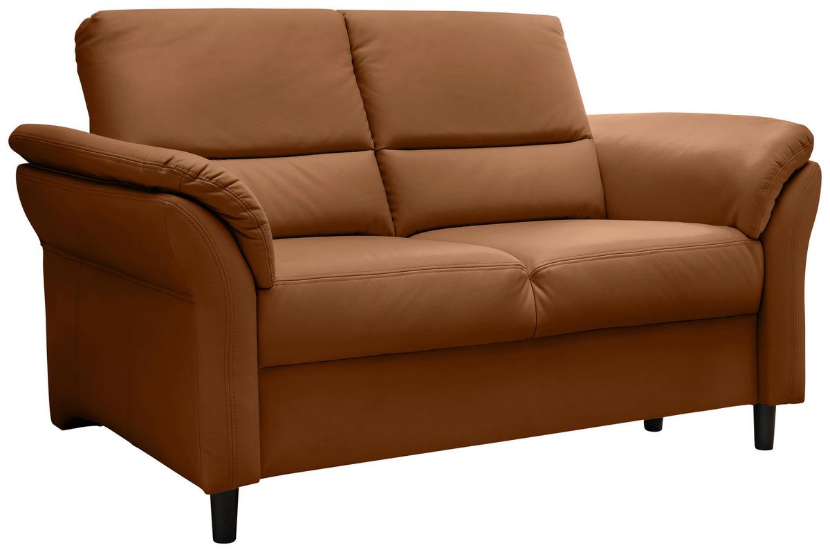 2-Sitzer-Sofa Cavoli, Cognac B: 147 cm - Cognac/Schwarz, MODERN, Textil (147/90/89cm) - Livetastic