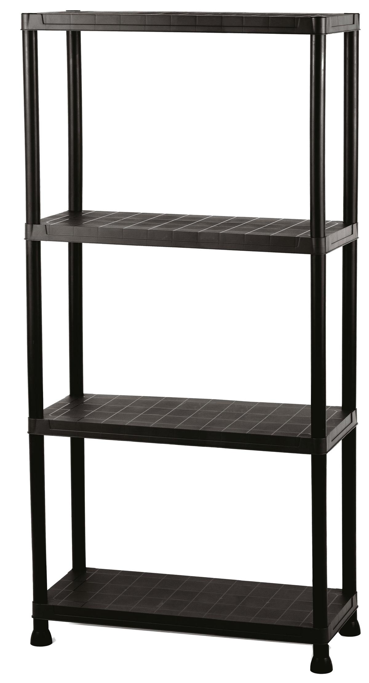 Schwerlastregal Kunststoff 60x30x138 cm 20 Kg/Boden - Schwarz, Basics, Kunststoff (60/30/138cm)