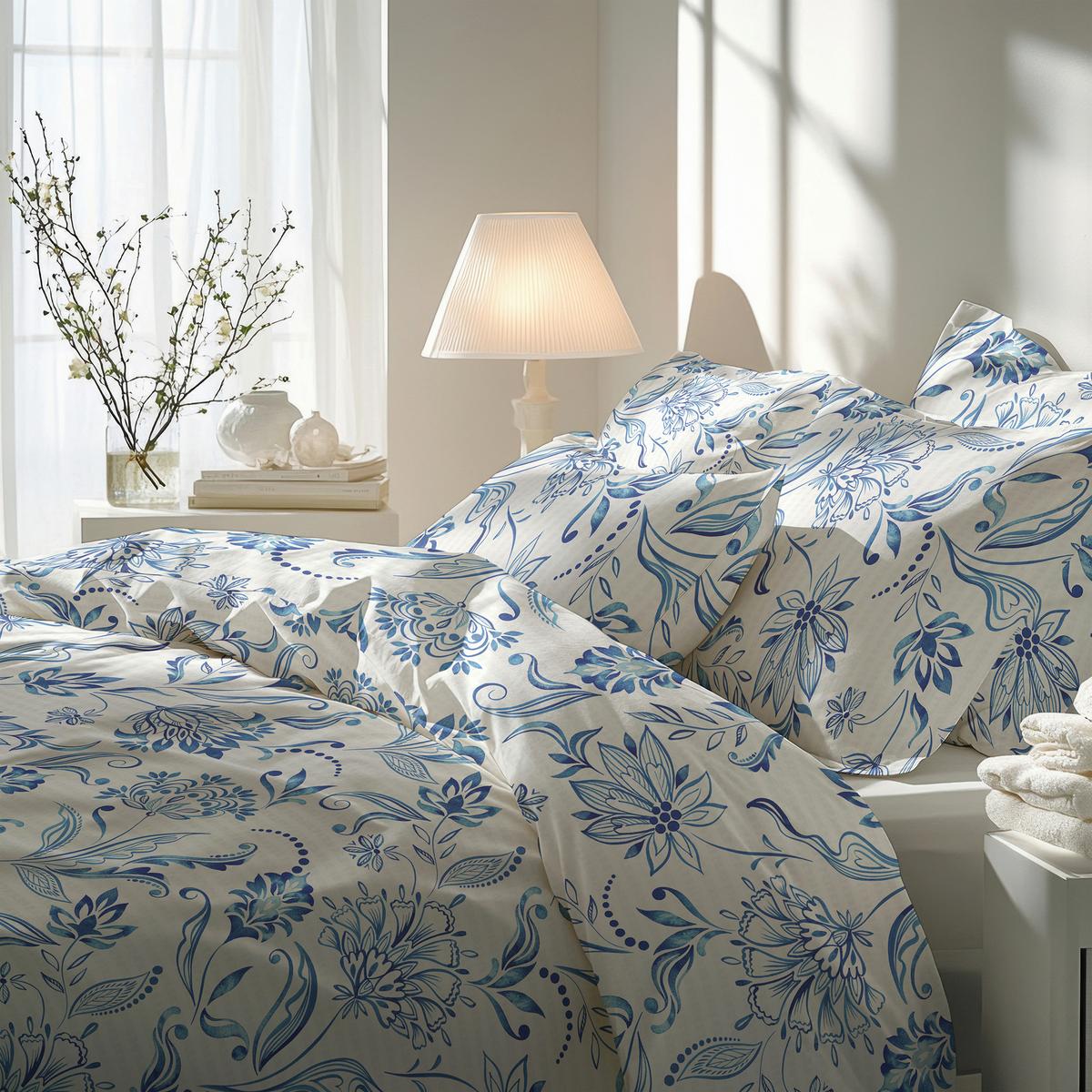 POSTEĽNÁ BIELIZEŇ SERP.005.FANIA BLAU - modrá, Basics, textil (140/200cm) - Florella