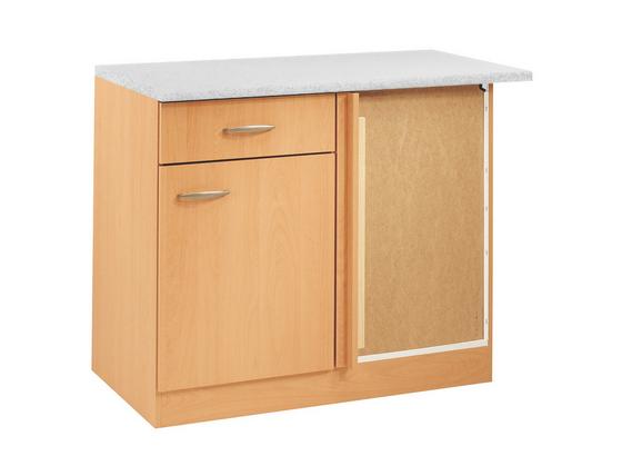 Eckunterschrank Nano B: 110 cm Buche Dekor - Buchefarben, MODERN, Holzwerkstoff (110/85/57-60cm) Eckunterschrank Nano B: 110 cm Buche Dekor - Buchefarben, MODERN, Holzwerkstoff (110/85/57-60cm)