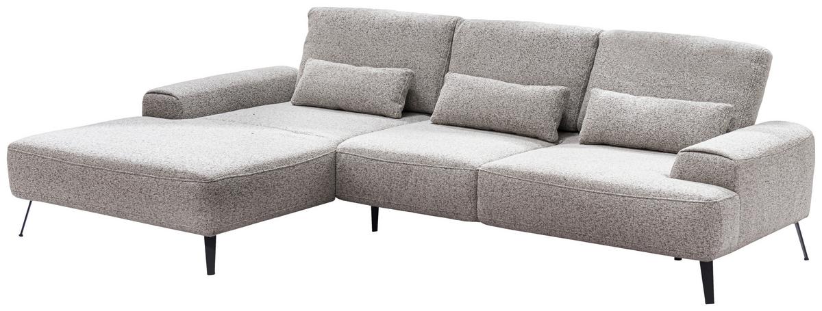 Ecksofa Astoria Beige S: 178x305 cm - Beige/Schwarz, Design, Textil (178/305cm) - Livetastic
