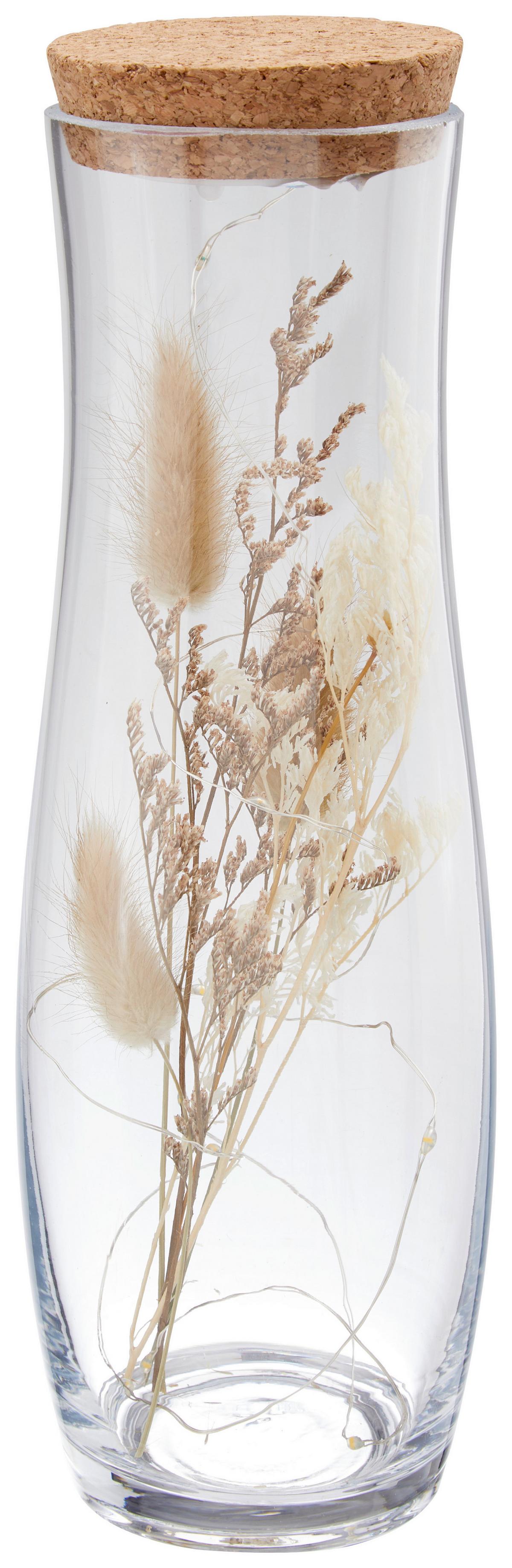 Dekor Palack Sixten - natúr színű, Modern, Üveg/természetes anyagok (9/27cm) - Luca Bessoni