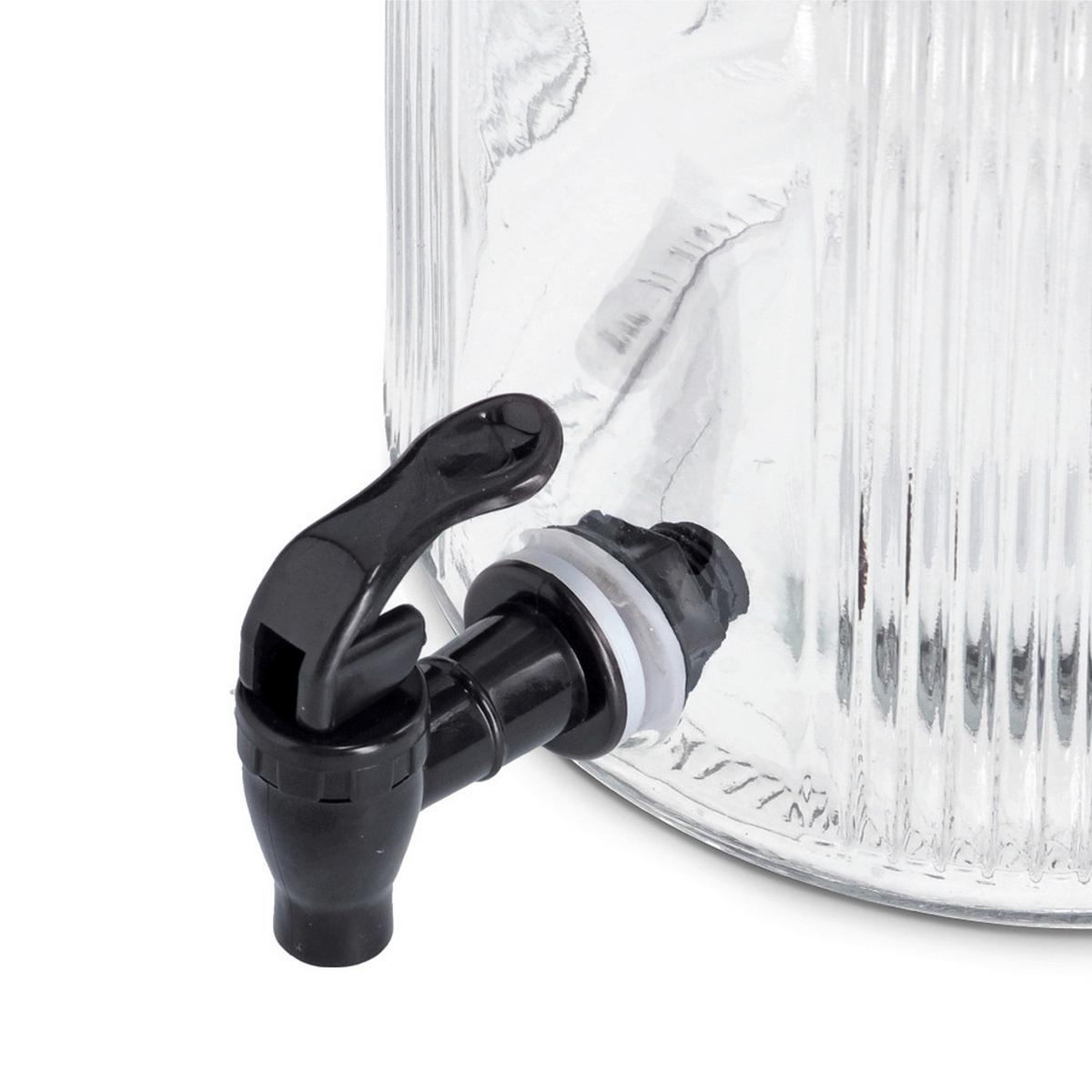 GETRÄNKESPENDER Glas, BxH: ca. 16x25 cm - Transparent, Basics, Glas (16/25cm)