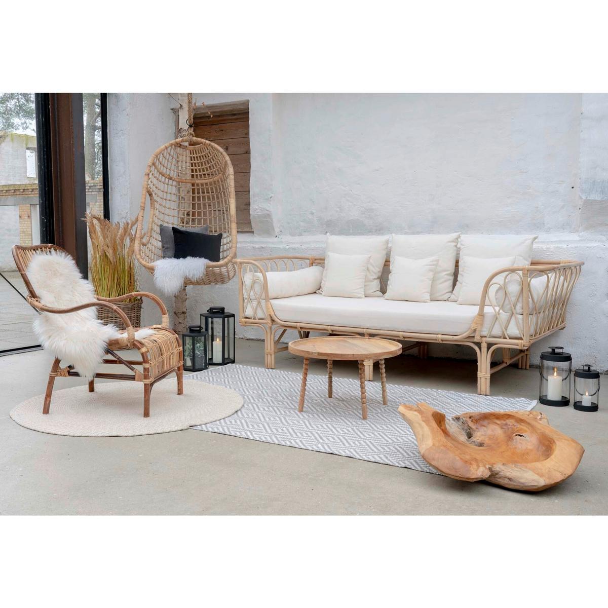 Couchtisch Jammu Hellbraun B: 60cm - Hellbraun/Naturfarben, Design, Holz (60/60/35cm) - MID.YOU