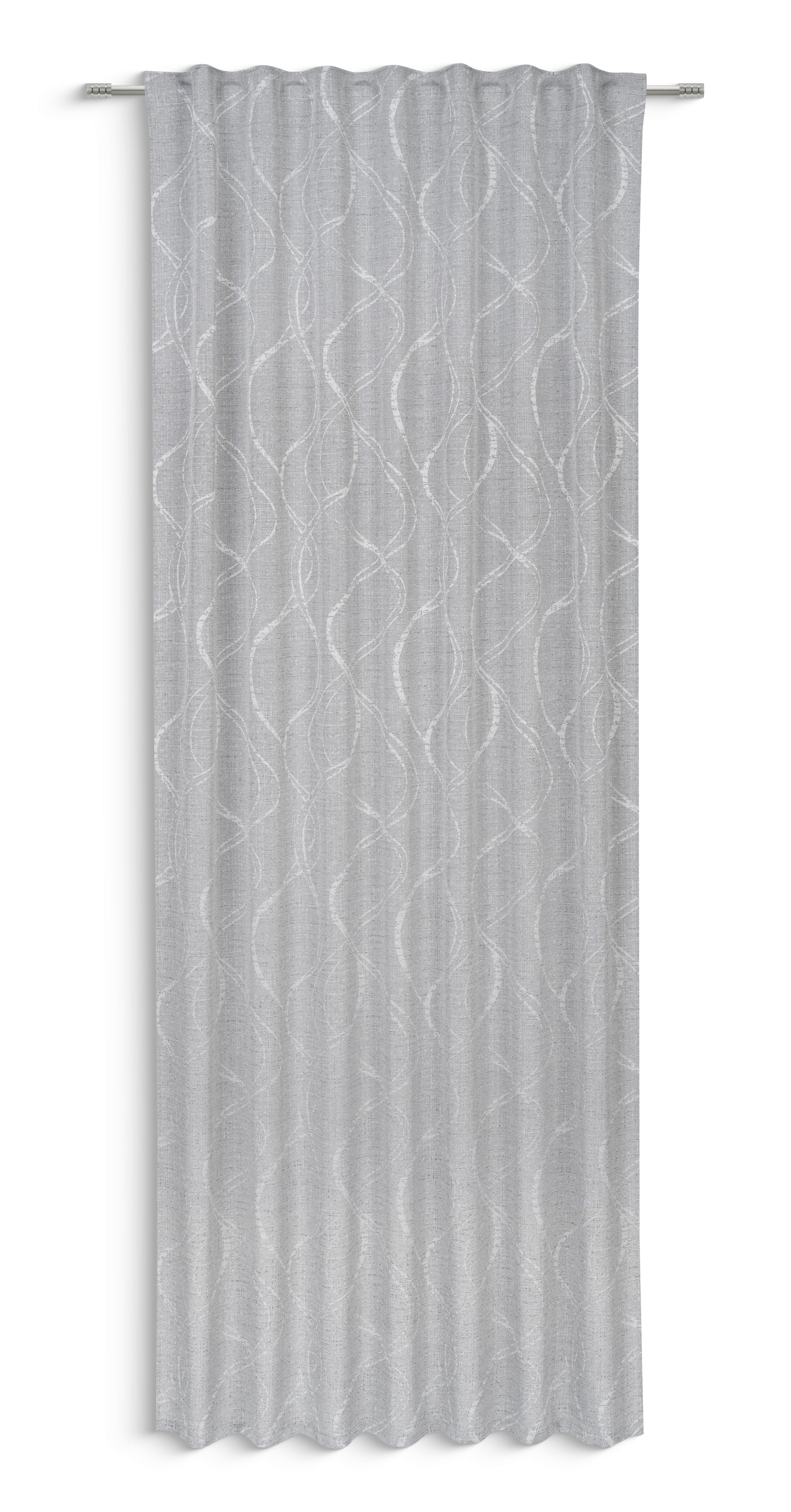 Fertigvorhang Elvira - Silberfarben, MODERN, Textil (140/245cm) - Luca Bessoni
