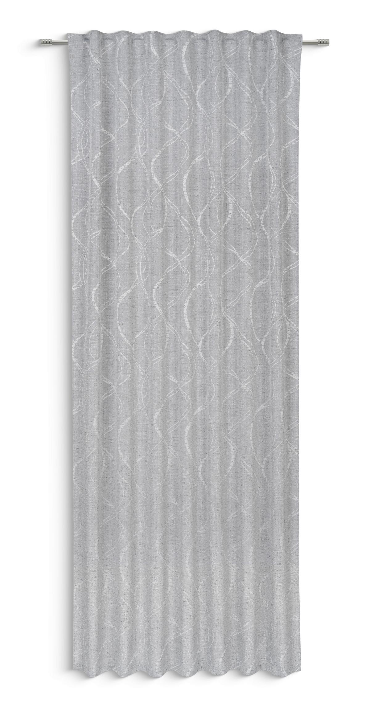 Fertigvorhang Elvira - Silberfarben, MODERN, Textil (140/245cm) - Luca Bessoni