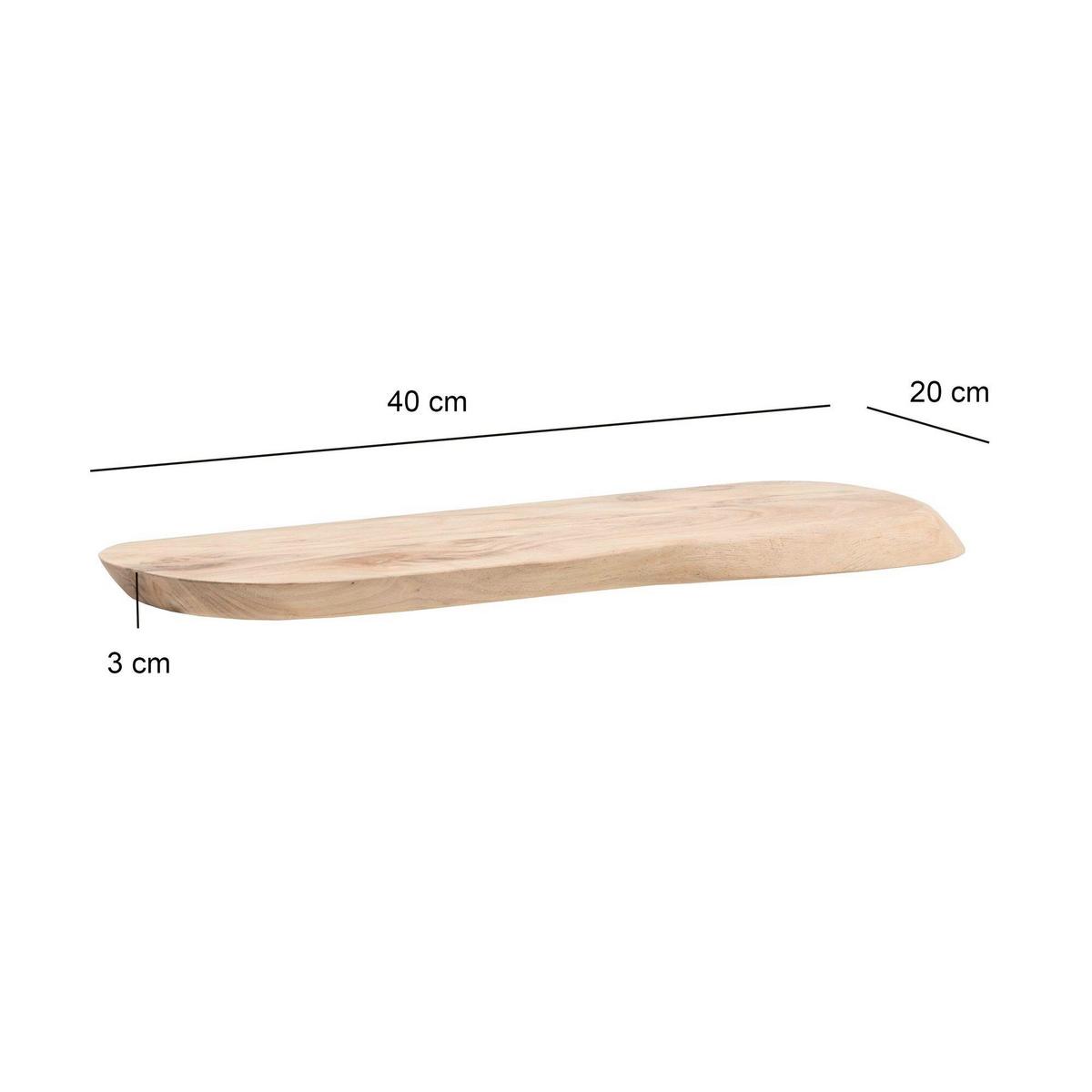 WANDBOARD Akaziefarben B: 40cm - Akaziefarben, Design, Holz (40/3/20cm) - Livetastic