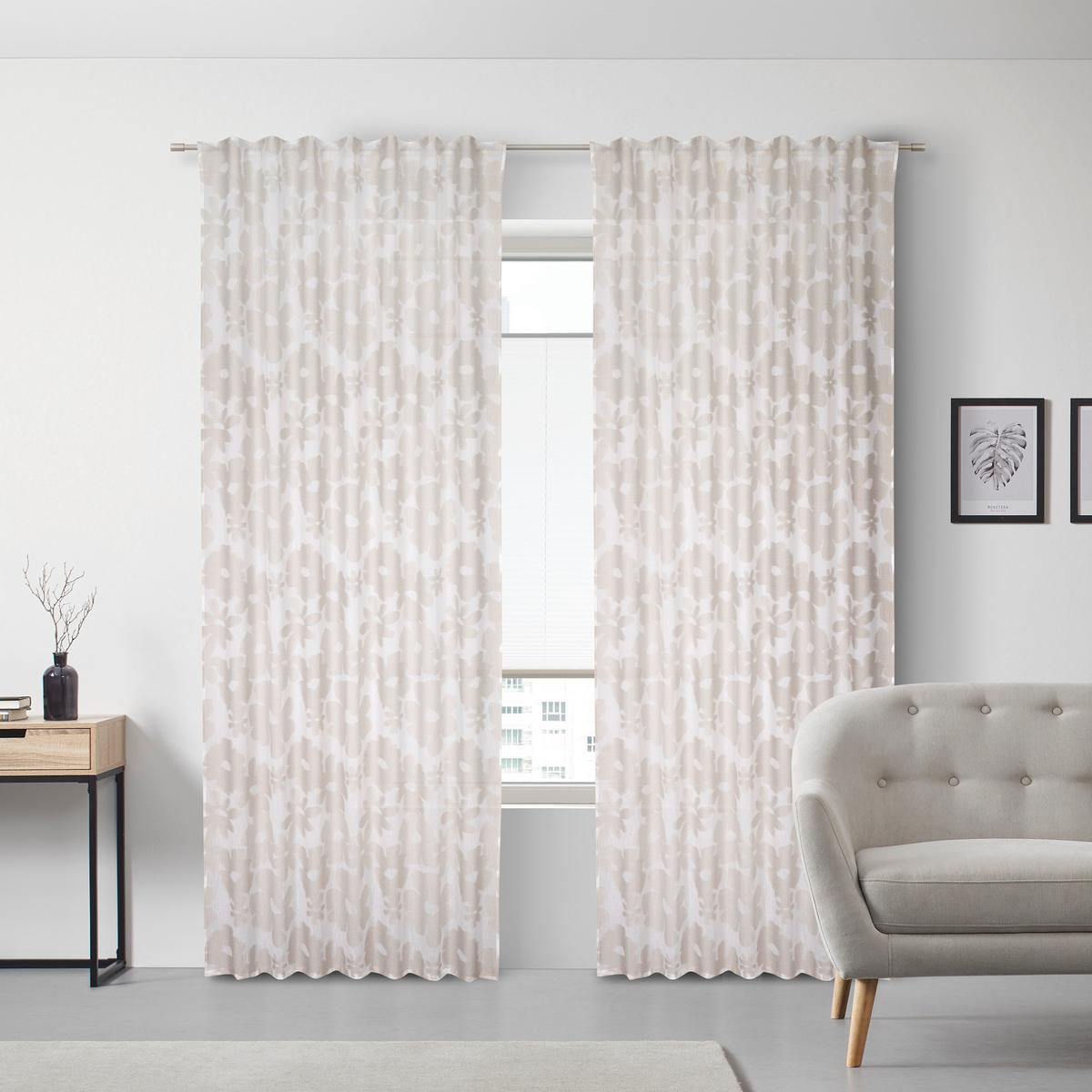 Hotový závěs JANNIKA - béžová, Romantický / Rustikální, plast (140/245cm) - Bessagi Home