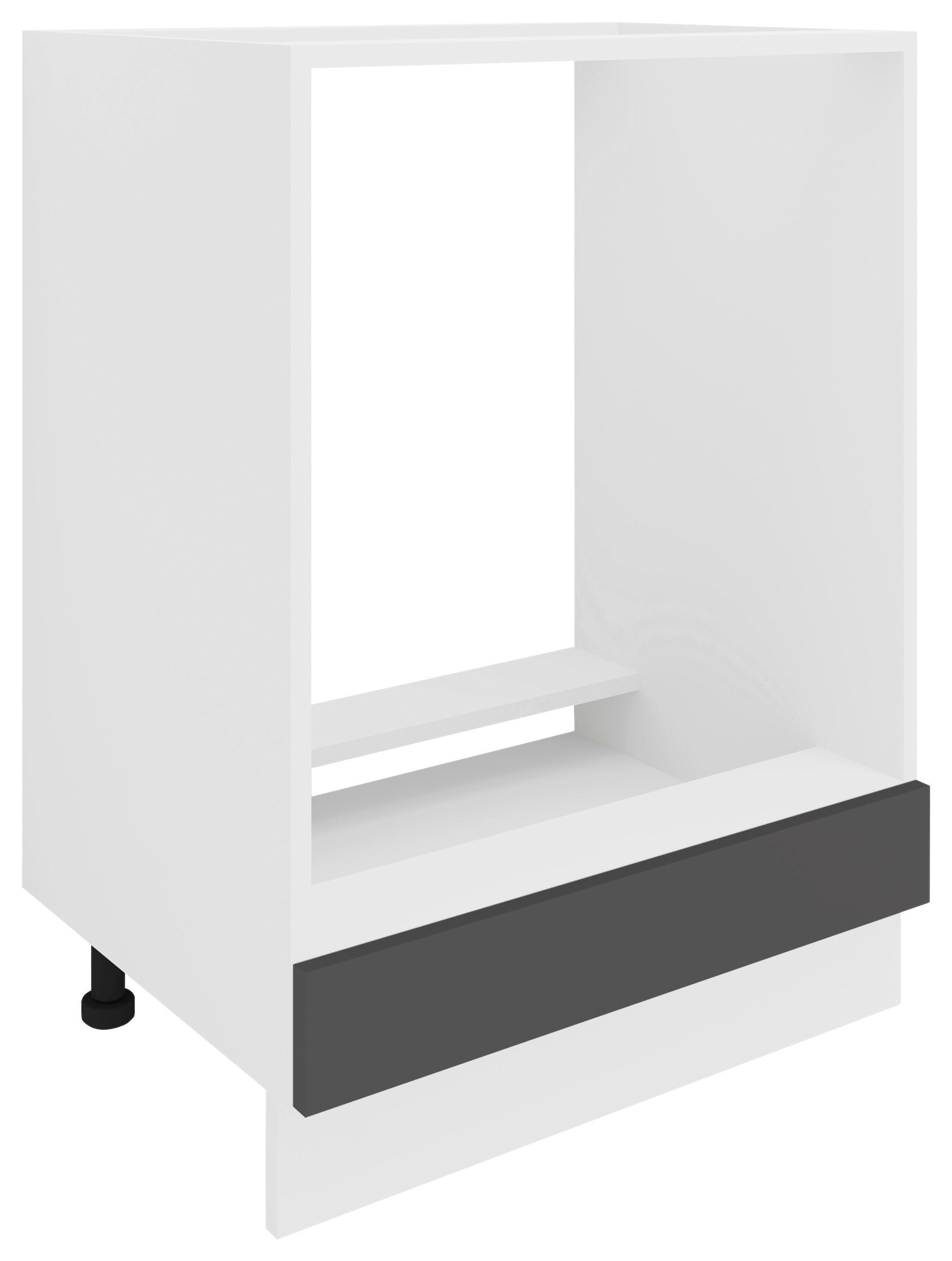 Herdumbauschrank Esilo B: 60 Cm Anthrazit/weiß - Anthrazit/Weiß, KONVENTIONELL, Holzwerkstoff (60/82/46cm) - MID.YOU