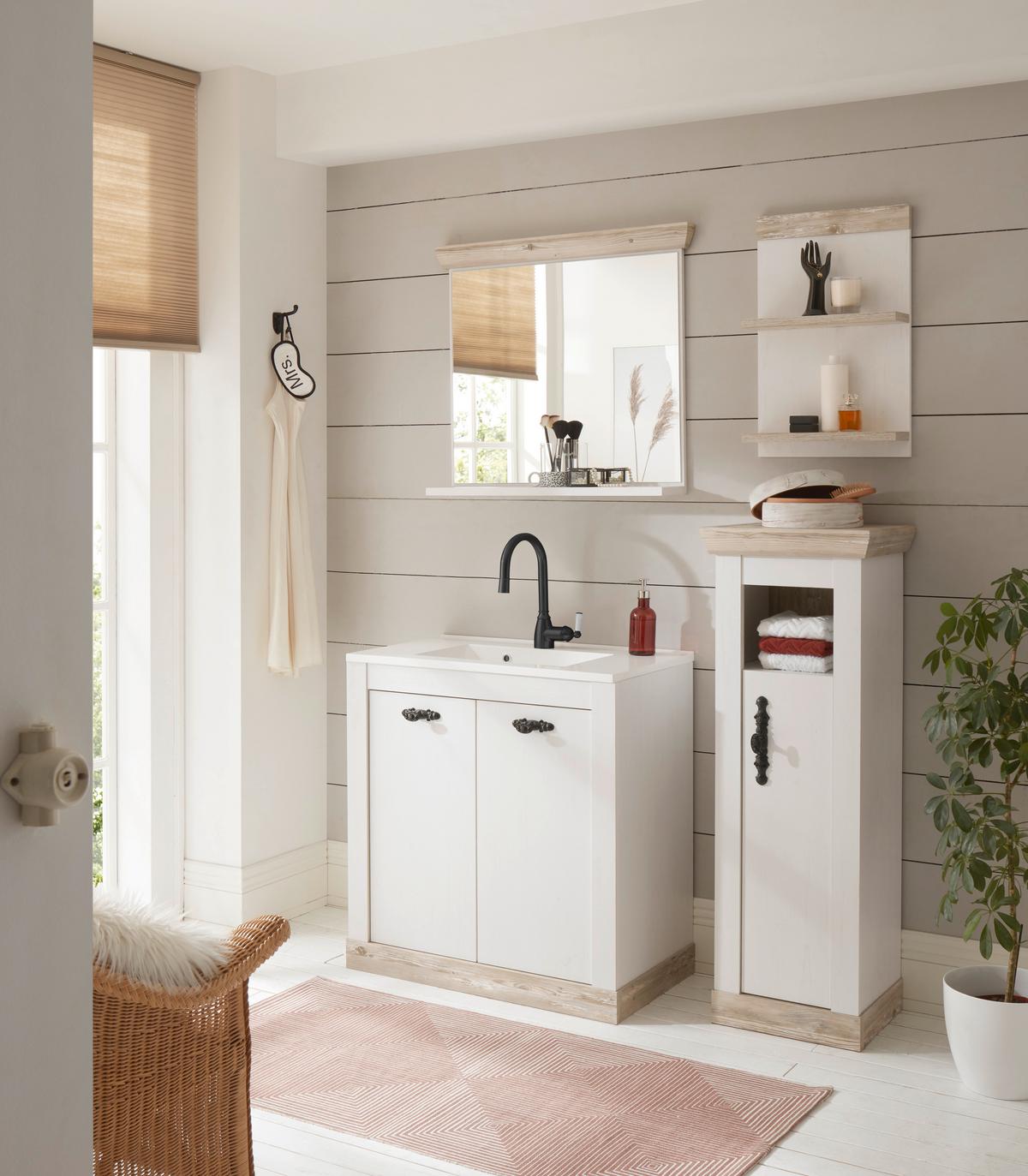 Badezimmerregal Florenz Pinienfarben B: 40cm - Pinienfarben, Design, Holzwerkstoff (40/62/12cm) - MID.YOU