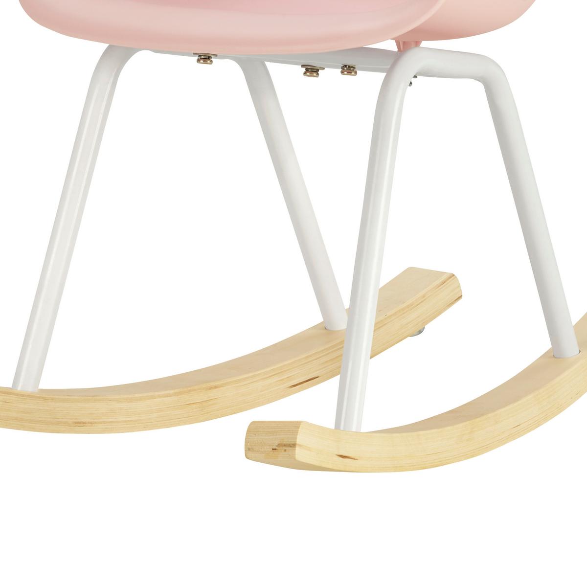 Dětská židle Bobby - růžová, Moderní, kov/dřevo (41,5/60/54cm) - Modern Living