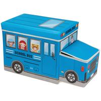 Aufbewahrungsbox David - Blau, KONVENTIONELL, Karton/Textil (55/25/32cm) - BUNINO