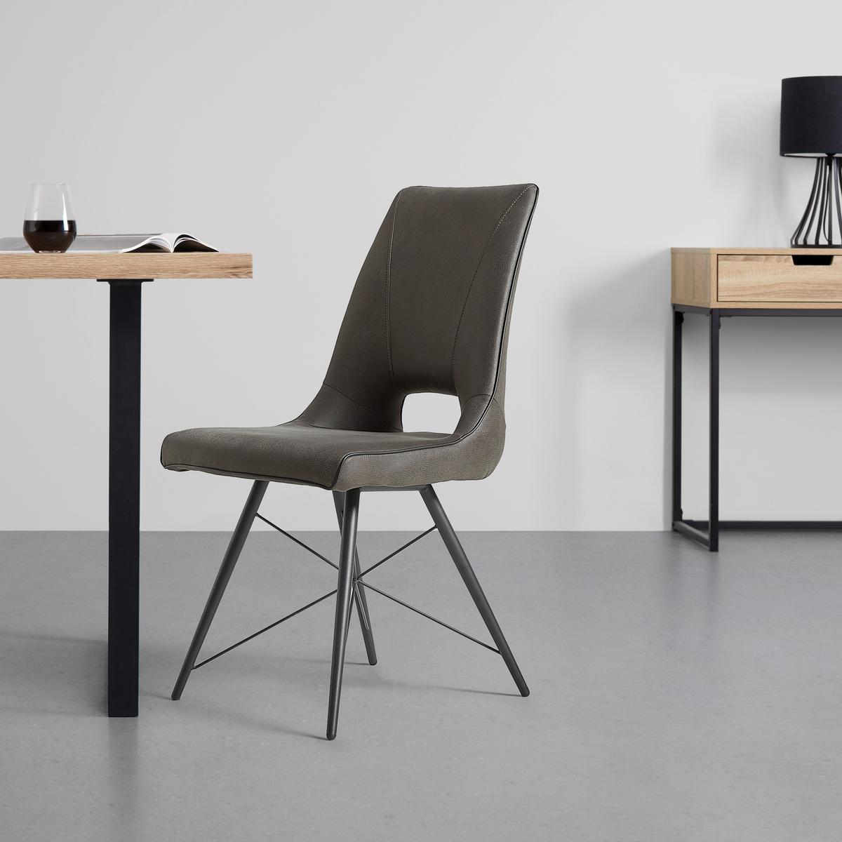 Židle Celina, šedá - šedá/černá, Moderní, kov/dřevo (47/91.5/62cm) - Mömax