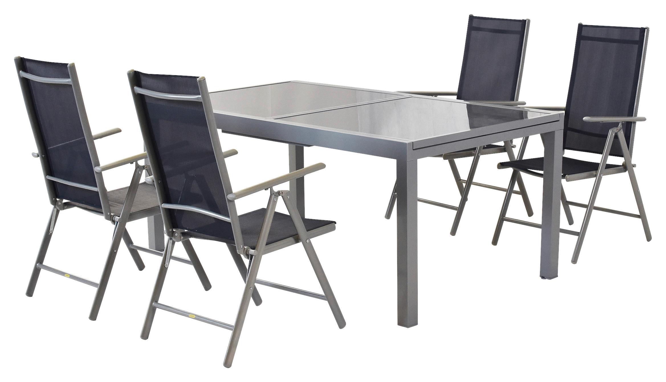 Gartenmöbel Set 5-Tlg. Amalfi aus Metall/Textil
