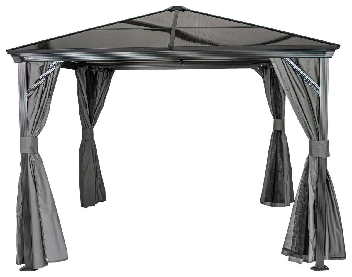 Pavillon Verona 298x298 Cm Wetterfest Gartenpavvilon - Anthrazit, Basics, Kunststoff/Metall (298/261/298cm)